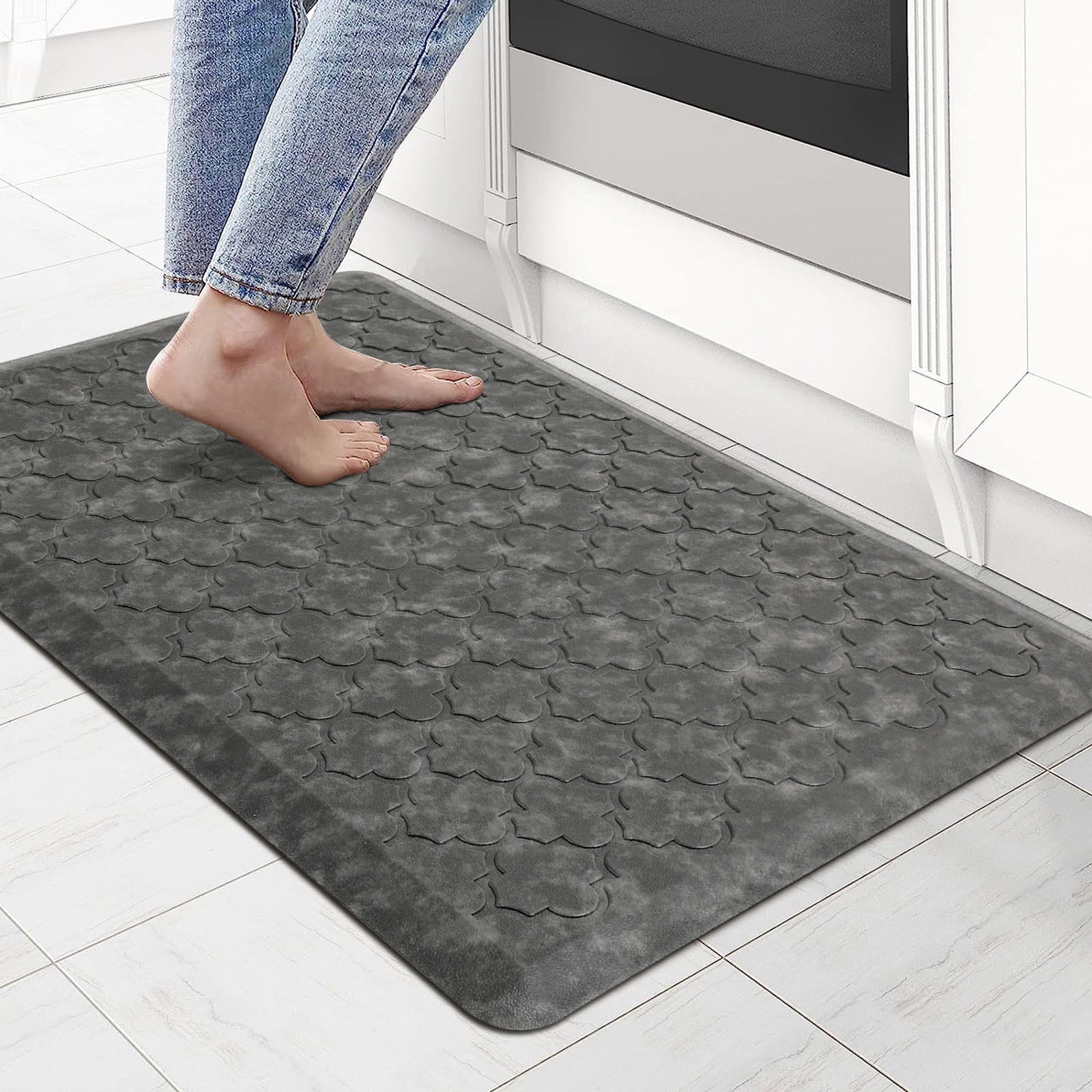 MeyJey Kitchen Rug 20"x30" Gray, Anti Fatigue NonSlip Waterproof Home