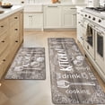 thumbnail image 1 of MeyJey Farmhouse Kitchen Rug Set of 2, Non-Slip Anti-Fatigue Waterproof Cushioned Mat for Kitchen, Dining & Laundry Room, 20"x31.5"+20"x59" Brown, 1 of 13
