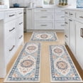 thumbnail image 1 of MeyJey Kitchen Rug Set 3 Piece, Non Slip Kitchen Floor Mats Machine Washable Mats for Home Floor and Living Room, Blue, 1 of 14