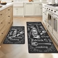 thumbnail image 1 of MeyJey Farmhouse Kitchen Rug Set of 2, Non-Slip Anti-Fatigue Waterproof Cushioned Mat for Kitchen, Dining & Laundry Room, 18"x30"+18"x48" Black, 1 of 13