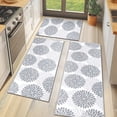 thumbnail image 1 of MeyJey Kitchen Rug Set 3 Pcs, Farmhouse Kitchen Runner Rugs and Mat, Non Slip Machine Washable Kitchen Floor Mats for Home Floor and Living Room, White/Gray/Black, 1 of 14
