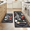 thumbnail image 1 of MeyJey Farmhouse Kitchen Rug Set of 2, Non-Slip Anti-Fatigue Waterproof Cushioned Mat for Kitchen, Dining & Laundry Room, 18"x30"+18"x48" Black/Red/Yellow, 1 of 13