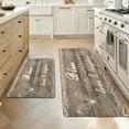 thumbnail image 1 of MeyJey Farmhouse Kitchen Rug Set of 2, Non-Slip Anti-Fatigue Waterproof Cushioned Mat for Kitchen, Dining & Laundry Room, 18"x30"+18"x48" Brown, 1 of 12