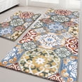 thumbnail image 1 of MeyJey Boho Kitchen Rug Set of 2, Non Slip Anti Fatigue Waterproof Cushioned Mat for Kitchen Dining Laundry Room, 20"x31.5"+20"x59" Red/Orange/Yellow, 1 of 12