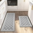MeyJey Kitchen Rug Set, 2 Piece Anti Fatigue NonSlip Waterproof Home