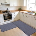 thumbnail image 1 of MeyJey Kitchen Rug Set 2 Piece, Non Slip Kitchen Floor Mats Machine Washable Mats for Home Floor and Living Room,Blue, 1 of 12