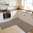 thumbnail image 1 of MeyJey Kitchen Rug Set 2 Piece, Non Slip Kitchen Floor Mats Machine Washable Mats for Home Floor and Living Room,Brown, 1 of 12