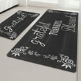 thumbnail image 1 of MeyJey Farmhouse Kitchen Rug Set of 2, Non-Slip Anti-Fatigue Waterproof Cushioned Mat for Kitchen, Dining & Laundry Room, 18"x30"+18"x48" Black, 1 of 13