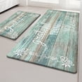 thumbnail image 1 of MeyJey Farmhouse Kitchen Rug Set of 2, Non-Slip Anti-Fatigue Waterproof Cushioned Mat for Kitchen, Dining & Laundry Room, 18"x30"+18"x48" Green, 1 of 13
