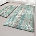thumbnail image 1 of MeyJey Farmhouse Kitchen Rug Set of 2, Non-Slip Anti-Fatigue Waterproof Cushioned Mat for Kitchen, Dining & Laundry Room, 18"x30"+18"x48" Green, 1 of 13