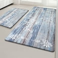 thumbnail image 1 of MeyJey Farmhouse Kitchen Rug Set of 2, Non-Slip Anti-Fatigue Waterproof Cushioned Mat for Kitchen, Dining & Laundry Room, 18"x30"+18"x48" Blue, 1 of 13