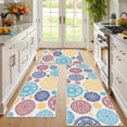 thumbnail image 1 of MeyJey Kitchen Rug Set 3 Piece, Non Slip Machine Washable Mats for Home Floor and Living Room，White/Blue/Red, 1 of 14