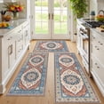 thumbnail image 1 of MeyJey Kitchen Rug Set 3 Piece, Non Slip Machine Washable Mats for Home Floor and Living Room，Orange, 1 of 14