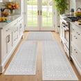 thumbnail image 1 of MeyJey Kitchen Rug Set 3 Piece, Non Slip Machine Washable Mats for Home Floor and Living Room, Beige, 1 of 12