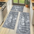 thumbnail image 1 of MeyJey Farmhouse Kitchen Rug Set of 3 - Non Slip, Machine Washable Low Pile Floor Mats, Water Repellent Rugs for Kitchen, Dining & Laundry Room, Gray, 1 of 13