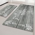thumbnail image 1 of MeyJey Farmhouse Kitchen Rug Set of 2, Non-Slip Anti-Fatigue Waterproof Cushioned Mat for Kitchen, Dining & Laundry Room, 18"x30"+18"x48" Gray, 1 of 13