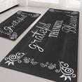 thumbnail image 1 of MeyJey Farmhouse Kitchen Rug Set of 2, Non-Slip Anti-Fatigue Waterproof Cushioned Mat for Kitchen, Dining & Laundry Room, 20"x31.5"+20"x59" Black, 1 of 13
