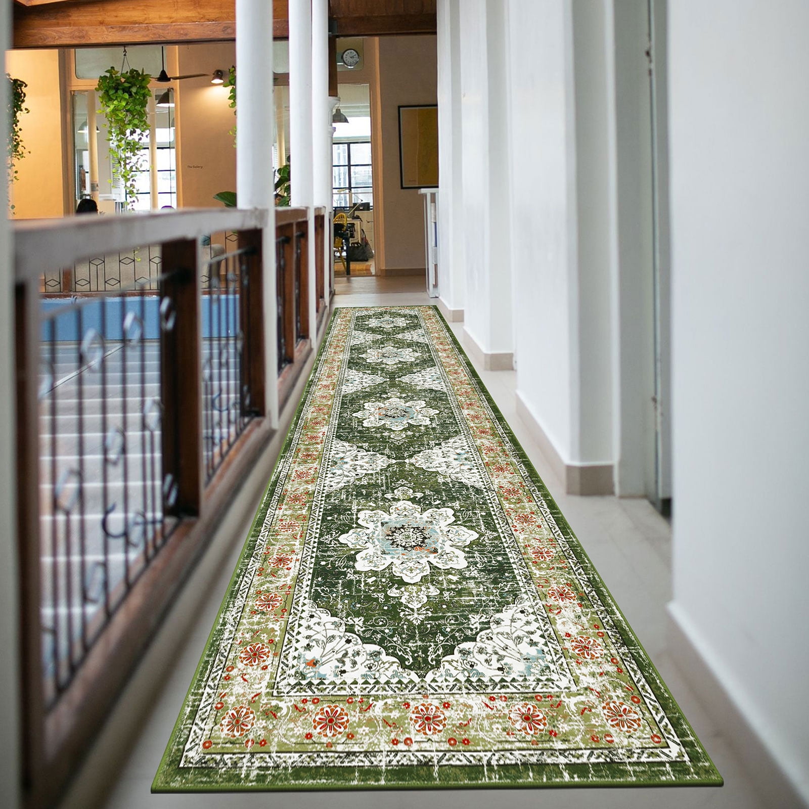 MeyJey Boho Vintage Runner Rug for Hallways 2.6'x10', Machine Washable