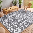 thumbnail image 1 of MeyJey 5'x8' Outdoor Rug Reversible Waterproof Oversize Indoor/Outdoor Plastic Mat for RV, Camping, Patio, Gray, 1 of 9