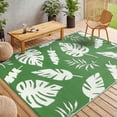 thumbnail image 1 of MeyJey Outdoor Rug, 5'x8' Reversible Waterproof Area Rug, Plastic Mat for RV Patio Camping, Green, 1 of 9