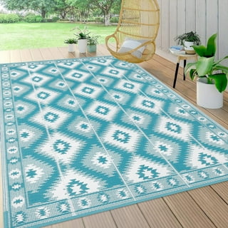 GOTGELIF 5'x8' Outdoor Rugs Outside Patio Mat Reversible
