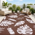 thumbnail image 1 of MeyJey 6'x9' Outdoor Rug, Patio Rug Waterproof RV Outdoor Rug Camping Rugs Reversible Plastic Mat for Camping, Balcony Apartment, Patio, Porch, Picnic, Beach, Brown, 1 of 9