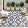 thumbnail image 1 of MeyJey 8'x10' Outdoor Rug, Patio Rug Waterproof RV Outdoor Rug Camping Rugs Reversible Plastic Mat for Camping, Balcony Apartment, Patio, Porch, Picnic, Beach, Gray, 1 of 10