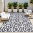 thumbnail image 1 of MeyJey 8'x10' Outdoor Rug, Patio Rug Waterproof RV Outdoor Rug Camping Rugs Reversible Plastic Mat for Camping, Balcony Apartment, Patio, Porch, Picnic, Beach, Gray, 1 of 10