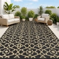 thumbnail image 1 of MeyJey 9'x12' Outdoor Rug, Patio Rug Waterproof RV Outdoor Rug Camping Rugs Reversible Plastic Mat for Camping, Balcony Apartment, Patio, Porch, Picnic, Beach, Black, 1 of 10