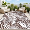 thumbnail image 1 of MeyJey Outdoor Rug, 9'x12' Reversible Waterproof Area Rug, Plastic Mat for RV Patio Camping, Brown, 1 of 14