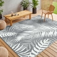 thumbnail image 1 of MeyJey Outdoor Rug, 9'x12' Reversible Waterproof Area Rug, Plastic Mat for RV Patio Camping, Gray, 1 of 10