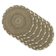 thumbnail image 1 of MeyJey 15" Braid Round Placemat Set of 6, Large Cotton Woven Non-Slip Placemat Set of 6 Heat Resistant Placemat 6 Piece, Coffee, 1 of 11