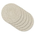 thumbnail image 1 of MeyJey 15" Braid Round Placemat Set of 6, Large Cotton Woven Non-Slip Placemat Set of 6 Heat Resistant Placemat 6 Piece, Beige, 1 of 11