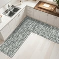 thumbnail image 1 of MeyJey Corner Kitchen Rug, 1 Piece Anti-Slip L Shape Kitchen Mat for Floor, Absorbent Runner in Front of Sink, Washable Floor Rugs for Home,Kitchen(Gray-L,24”x 71”x 71”), 1 of 8