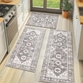 thumbnail image 1 of MeyJey Vintage Kitchen Rug Set, 3 Piece Non-Slip Kitchen Mat Machine Washable Runner Rug for Home Floor and Living Room, Taupe/Beige, 1 of 13
