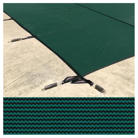 Meyco Mesh Safety Cover 18x36 ft Rectangle, Green 1836