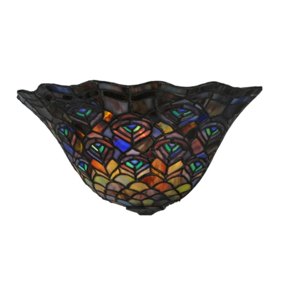 Meyda 12.5"W Peacock Feather Wall Sconce