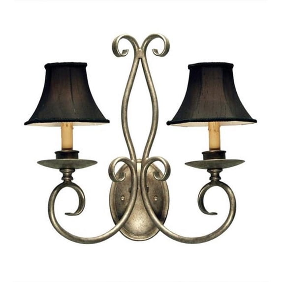 Meyda 120763 16 in. Phillipe 2 Light Wall Sconce