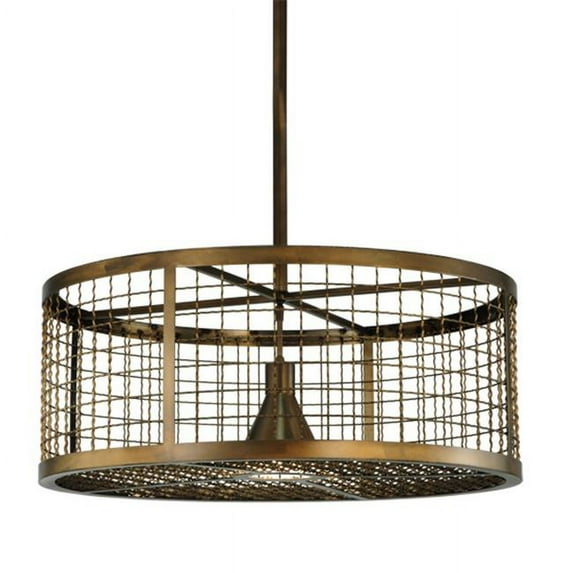 Meyda 139279 30 in. Paloma Golpe Pendant, Antique Copper