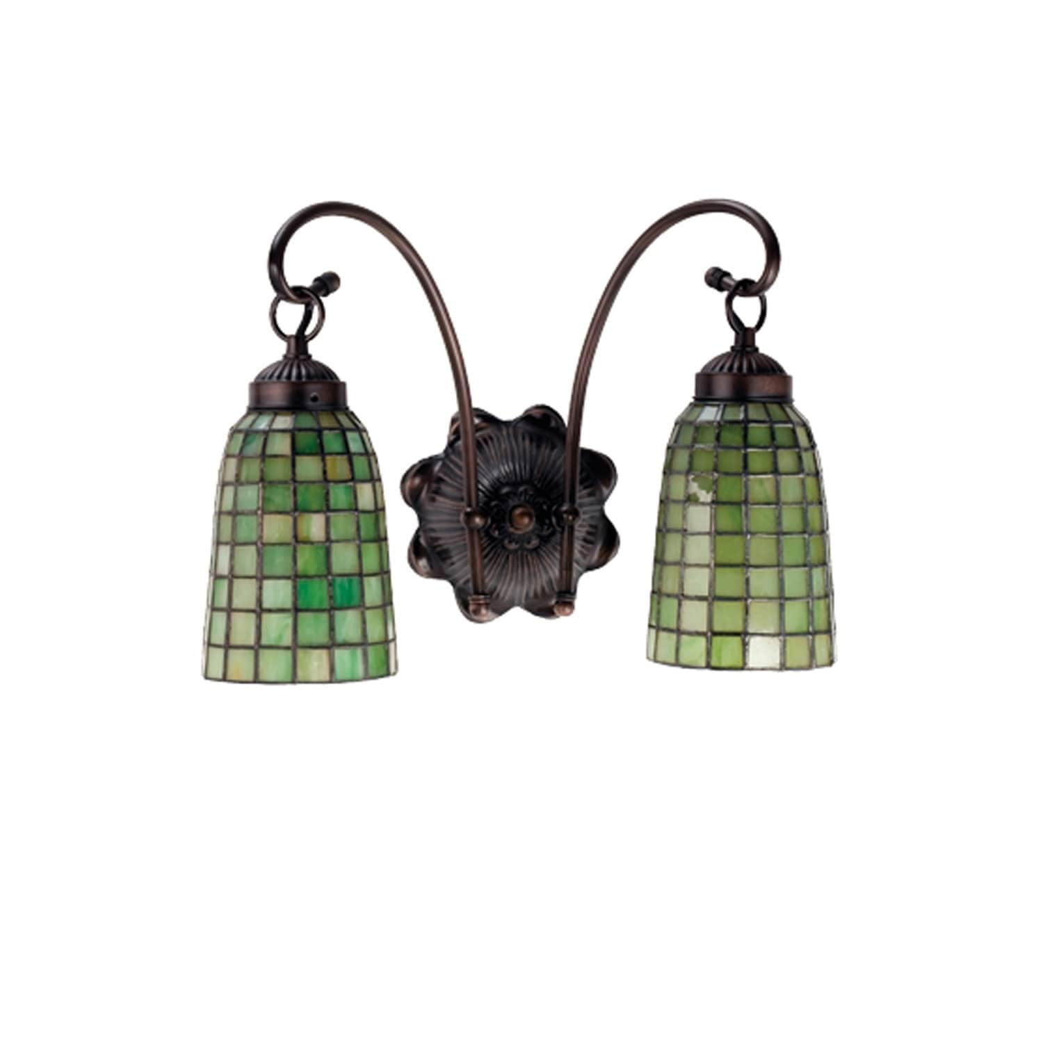 Terra Elegance 2-Light Dimmable Solar Sconce in Black and Bronze