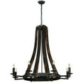 thumbnail image 1 of Meyda 140164 42 in. Barrel Stave Madera 8 Light Chandelier, Antique Iron Gate, 1 of 5