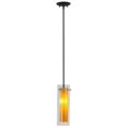 thumbnail image 1 of Meyda 140221 5 in. Cilindro Agoura Mini Pendant, Clear & Amber Oil Rubbed Bronze, 1 of 7