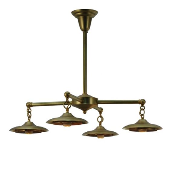 Meyda 140490 24 in. AC Hanger Round Rods 4 Lights, Natural