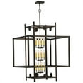 thumbnail image 1 of Meyda 143301 36 in. Square Quadrato Uma Pendant, Mahogany Bronze & Clear Glass, 1 of 5