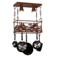 thumbnail image 1 of Meyda 143744 24 in. Fisherman Pot Rack with 2 Downlights, Rust, 1 of 2