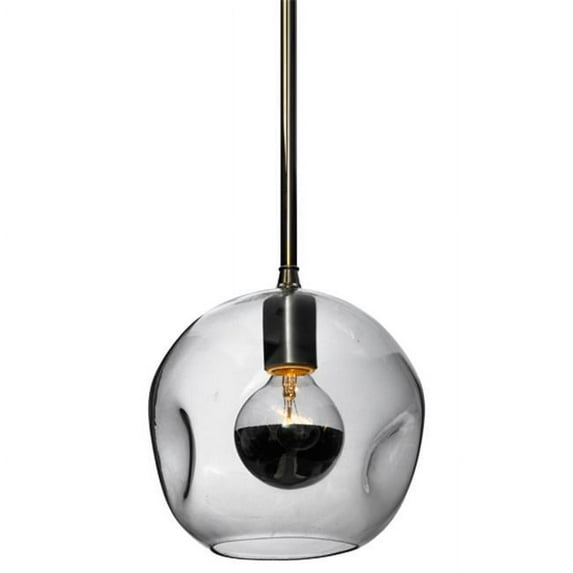 Meyda 147362 8.5 in. Deformado Globe Pendant, Polished Nickel