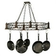 thumbnail image 1 of Meyda 148249 42.5 in. Revival Deco Oblong Pot Rack, Mahogany Bronze, 1 of 6