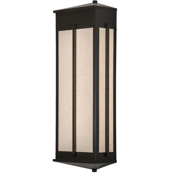 Meyda 148808 18 in. Ticino Linne Wall Sconce, Timeless Bronze Linen