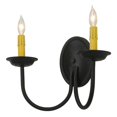 thumbnail image 1 of Meyda 149895 14.5 in. Classic 2 Light Wall Sconce, Blackwash & No Shade, 1 of 3