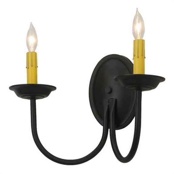 Meyda 149895 14.5 in. Classic 2 Light Wall Sconce, Blackwash & No Shade
